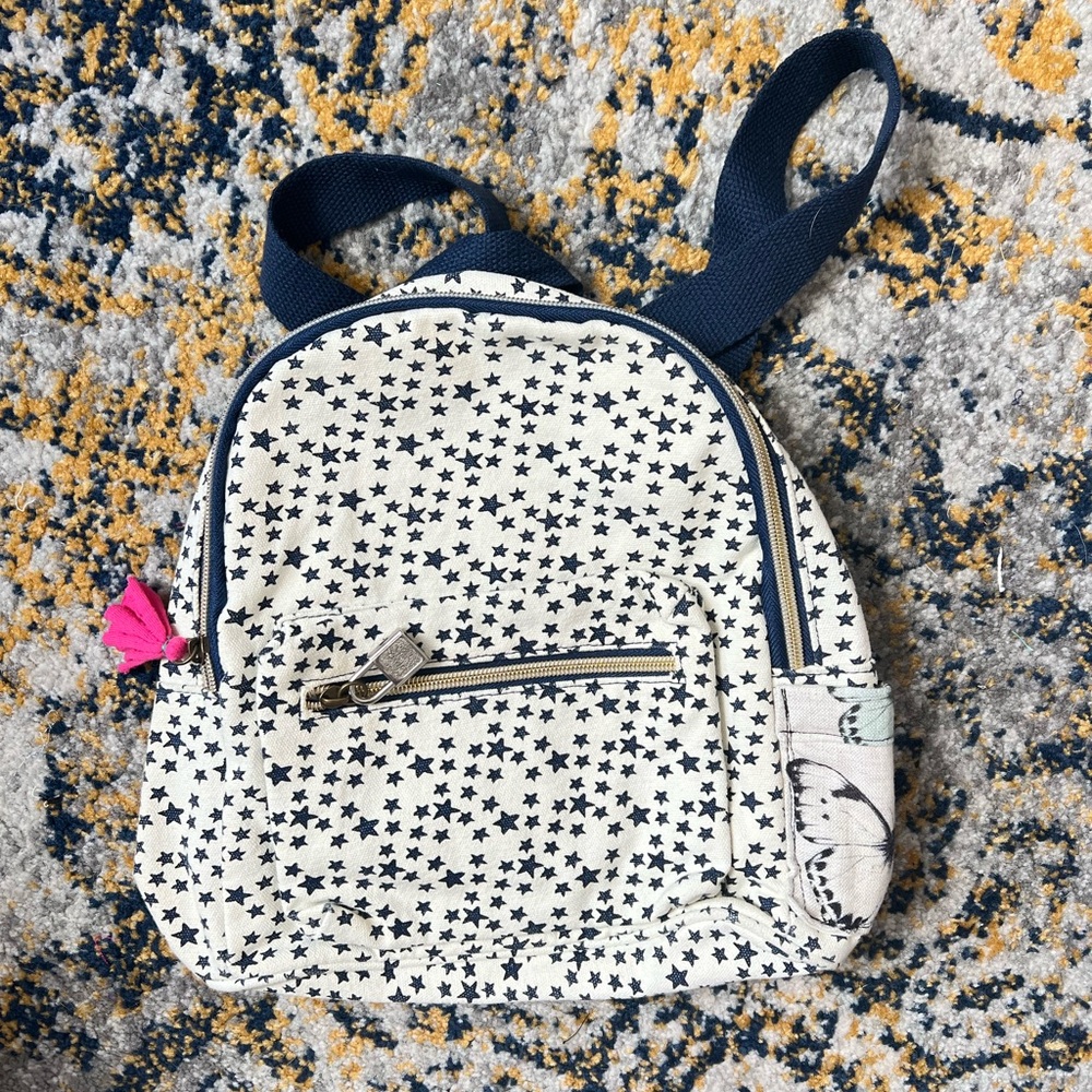 Starry Navy and Pink Kids Backpack